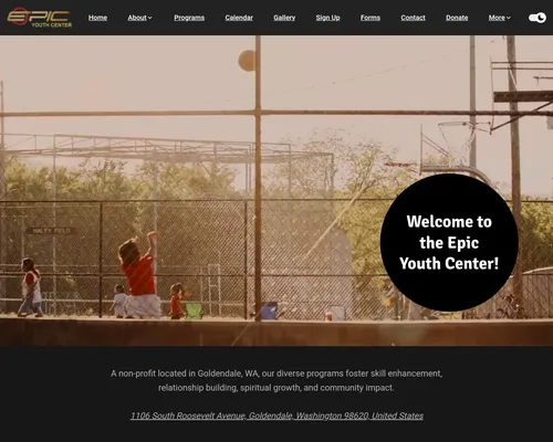 Screenshot of epicyouthcenter.org