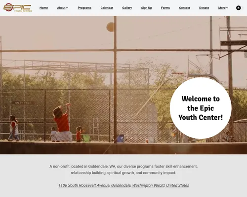 Screenshot of epicyouthcenter.org